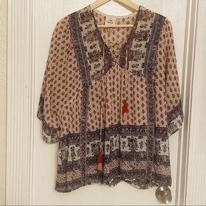 Knox Rose Flutter Sleeve Shirt